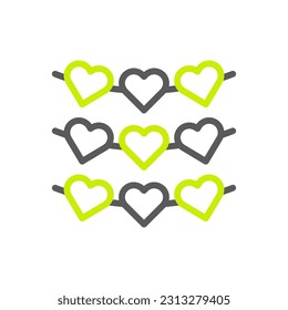 Decoration love icon duocolor green grey colour mother day illustration vector element and symbol perfect.