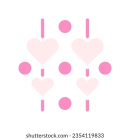Icono de decoración de amor sólido estilo blanco valentina ilustración elemento vector y símbolo perfecto.