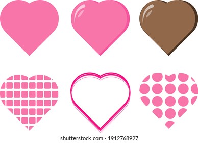 decoration love valentine vector symbol with pink colour