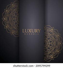 Decoration Mandala pattern background, luxurious golden mandala vector