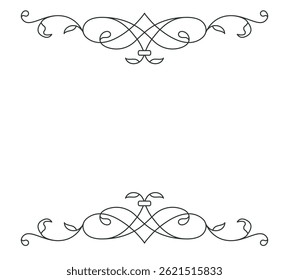 Decoration ornament frame. Graphic elements for design vector elements. Swirl elements decorative illustration. Classic calligraphy swirls, greeting cards, wedding invitations, royal certificates
