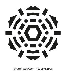 Decoration Ornament. Logo. Icon. Black on White.