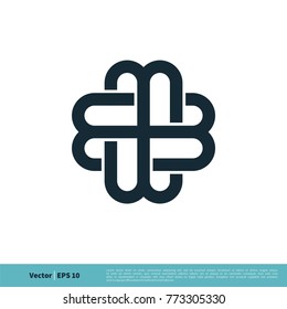 Decoration Ornamental Icon Vector Logo Template Illustration Design. Vector EPS 10.