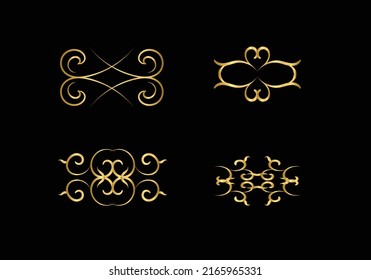 Decoration and ornaments elements Floral ornament