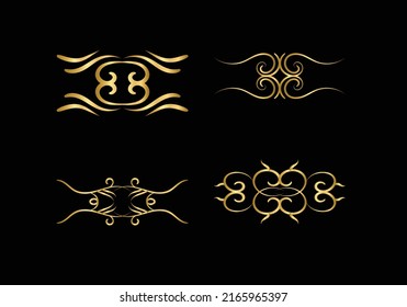 Decoration and ornaments elements Floral ornament