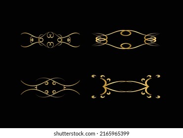 Decoration and ornaments elements Floral ornament