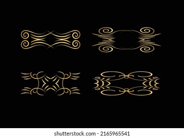 Decoration and ornaments elements Floral ornament