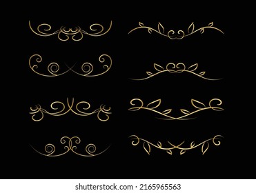 Decoration and ornaments elements Floral ornament