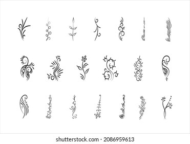 La decoración y los adornos están decorados con un fondo blanco. Ornamento floral.
