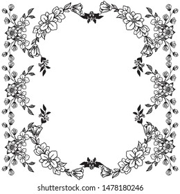 Decoration pattern of card, with background floral frame abstract. Vector