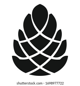 Decoration pine cone icon. Simple illustration of decoration pine cone vector icon for web design isolated on white background