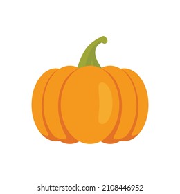 Decoration pumpkin icon. Flat illustration of decoration pumpkin vector icon isolated on white background