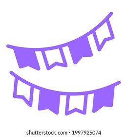 decoration purple line icon, vector design usa independence day icon.