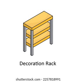 Decoration Rack Vector Isometric Filled Outline icon for your digital or print projects.