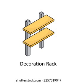 Dekoration Rack Vector Isometric Outline Icon für Ihre digitalen oder gedruckten Projekte.