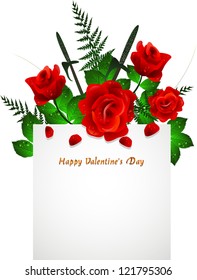 decoration with red rose for you design