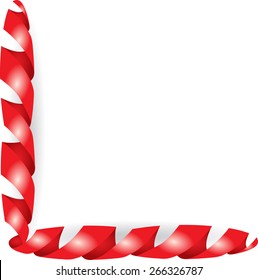 Decoration ribbon corner. Vector illustration. 