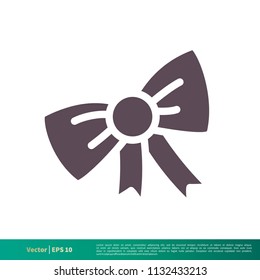 Decoration Ribbon Icon Vector Logo Template Illustration Design. Vector EPS 10.