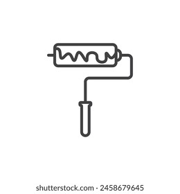 Decoration Roller Icon Set. Home painting tool vector symbol. Interior design roller sign.