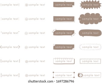 Decoration Set Of Title And Label.
Text Space Simple Line Handwriting Flame