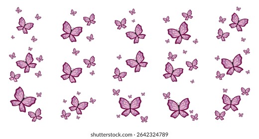 Decoration Springtime Buterflies Illustration Collection