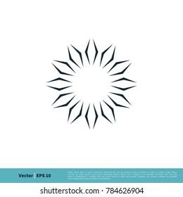 Decoration Star Ornamental Icon Vector Logo Template Illustration Design. Vector EPS 10.
