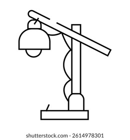 decoration table lamp line icon vector. decoration table lamp sign. isolated contour symbol black illustration