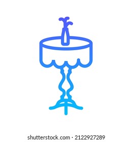 Decoration Table Line Gradient Icon Design