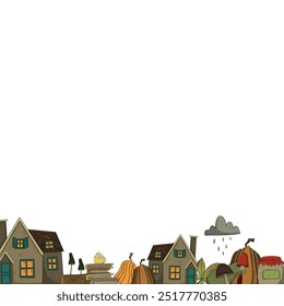 decoration template full of autumn elements
