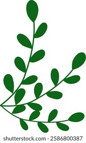 decoration of three green leaves