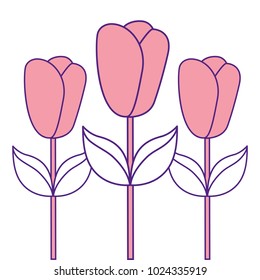 decoration three stem petal flower leaf botanical
