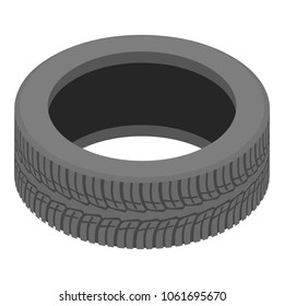 Decoration tyre icon. Isometric illustration of decoration tyre vector icon for web