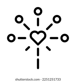 decoration valentine icon outline style illustration vector and logo. Icon sign from modern collection for web. Nice design perfect.