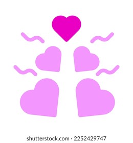 decoration valentine icon solid pink style illustration vector and logo. Icon sign from modern collection for web. Nice design perfect.