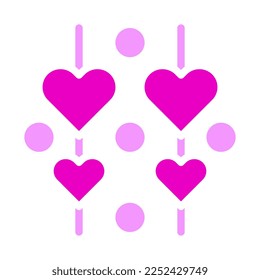 decoration valentine icon solid pink style illustration vector and logo. Icon sign from modern collection for web. Nice design perfect.