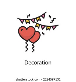 Decoration  Vector Filled Outline Icon Design illustration. Love Symbol on White background EPS 10 File