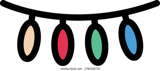 icono de color plano vector de decoración 