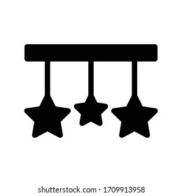icono plano de glifo vectorial de decoración 