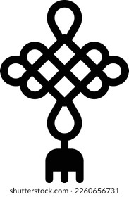 decoración Ilustración vectorial en un fondo transparente. Símbolos de calidad superior. Iconos vectoriales de glifos para diseño de conceptos y gráficos. 
