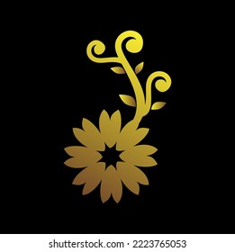 decoration vector, isolated on black background.