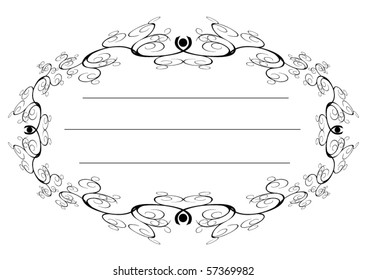 Decoration vintage element. Floral style.