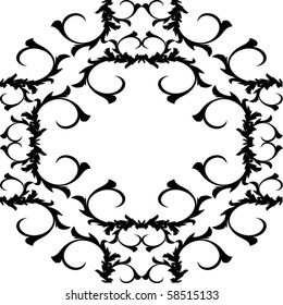 Decoration vintage element. Floral style. Seamless.