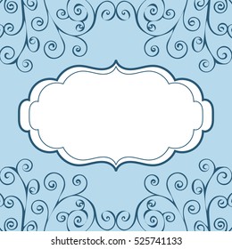 Decoration vintage pattern text background. Vector illustration