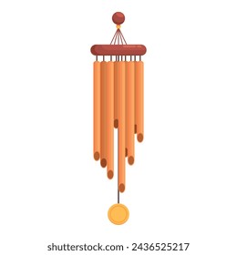 Decoration wind chime icon cartoon vector. Cloud vacation cool. Sky style image