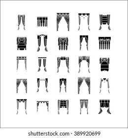 decoration window curtains sketch