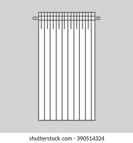 decoration window curtains sketch