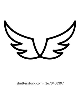 Decoration wings icon. Outline decoration wings vector icon for web design isolated on white background