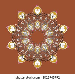 Decoration winter snow icons. Vector christmas abstract colorful background with falling snowflake. Snowflakes Vector illustration.