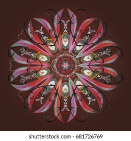 Decoration winter snow icons. Vector christmas abstract colorful background with falling snowflake. Snowflakes Vector illustration.