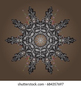 Decoration winter snow icons. Vector christmas abstract colorful background with falling snowflake. Snowflakes Vector illustration.